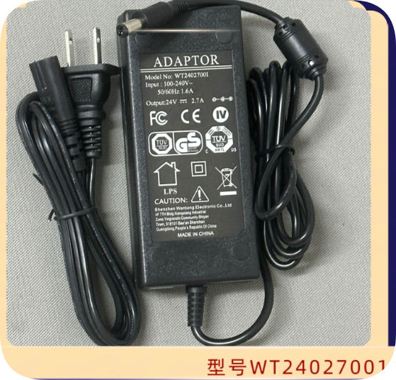 *Brand NEW*WT24027001 Wintone Power Adapter 24V 2.7A Round Pin 5.5*2.1mm Charger Cable Transformer Cable