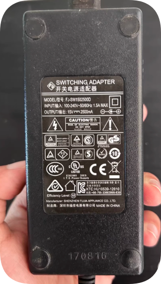 *Brand NEW* Foega Electronic Piano Charger Cable FJ-SW2025L15025000 Power Adapter 15V 2.5A/2500