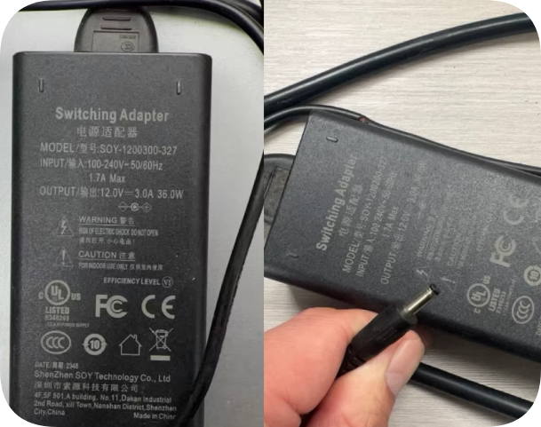 *Brand NEW*Compatible with S15 Pro-X158DS laptop power adapter 12V 3A charger cable small port SOY-1200300-327