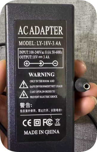 *Brand NEW*The image of the LY-18V-3.4A round-port power adapter is for reference only A single set of univers