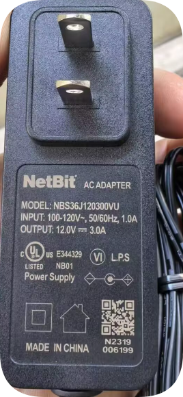*Brand NEW* NetBitNBS36J120300VU 12V 3.0A AC ADAPTER Power Supply