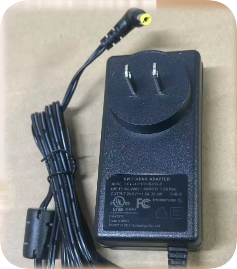 *Brand NEW*Soyuan SDY-2400150US-050-B 24V 1.5A round connector 5221mm power adapter charger