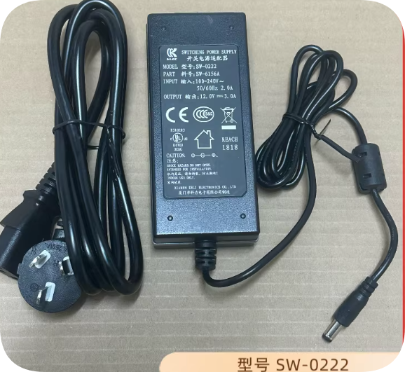 *Brand NEW*SW-0222 12V 3A Keli Power Adapter SW-6156A 5.5*2.1mm Round Socket Power Supply
