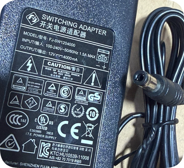 *Brand NEW*FJ-SW1204000 48W Desktop Power Adapter | 12V 4A 5.5*2.1mm Center Positive Barrel Connector Power S *Brand NEW*FJ-SW1204000 48W Desktop Power Adapter | 12V 4A 5.5*2.1mm Center Positive Barrel Connector Power S