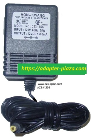 *Brand NEW*HON KWANG 12V DC 1500mA 35W AC Adapter D12-15A Transformer Power Supply