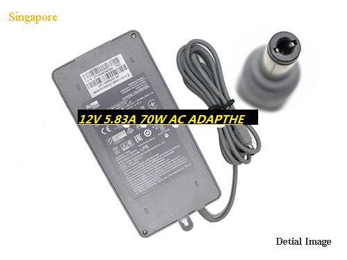 *Brand NEW*ADF019 341-100574-01 ACBEL 12V 5.83A 70W-5.5x2.5mm AC ADAPTHE POWER Supply
