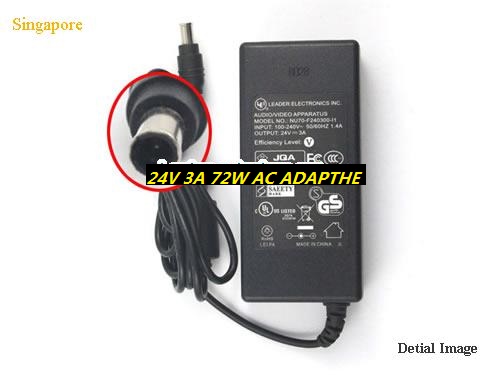 *Brand NEW* NU70-F240300-L1 NU70-F240300-I1 NU70-F240300-11 AP012-5075XL LEI 24V 3A 72W-6.5x4.0mm AC ADAPTHE P