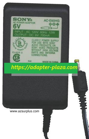 *Brand NEW*Original SONY AC E60HG 6V dc 700mA AC ADAPTER AUDIO VIDEO PRODUCTS Power Supply