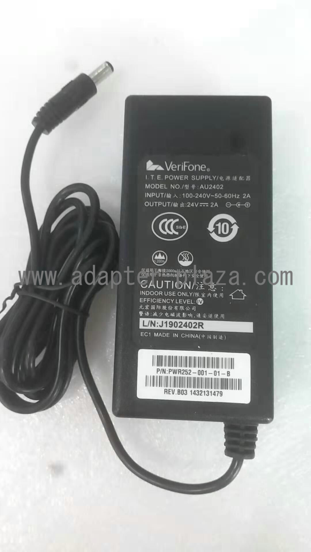 *Brand NEW* VeriFone AU2402 24V 2A AC DC Adapter POWER SUPPLY