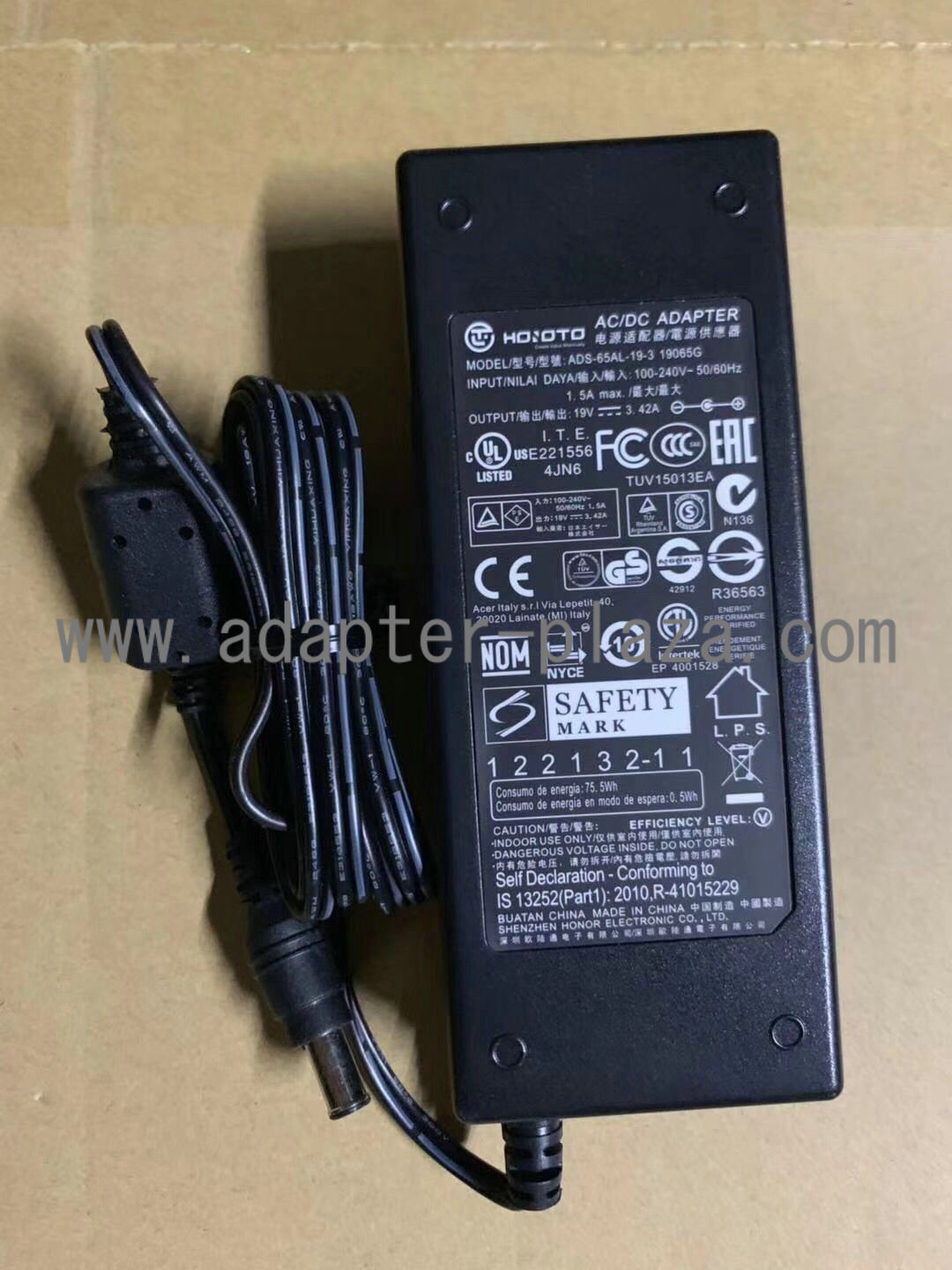 *Brand NEW* HOIOTO ADS-65AL-19-3 19065G 19V 3.42A AC DC Adapter POWER SUPPLY