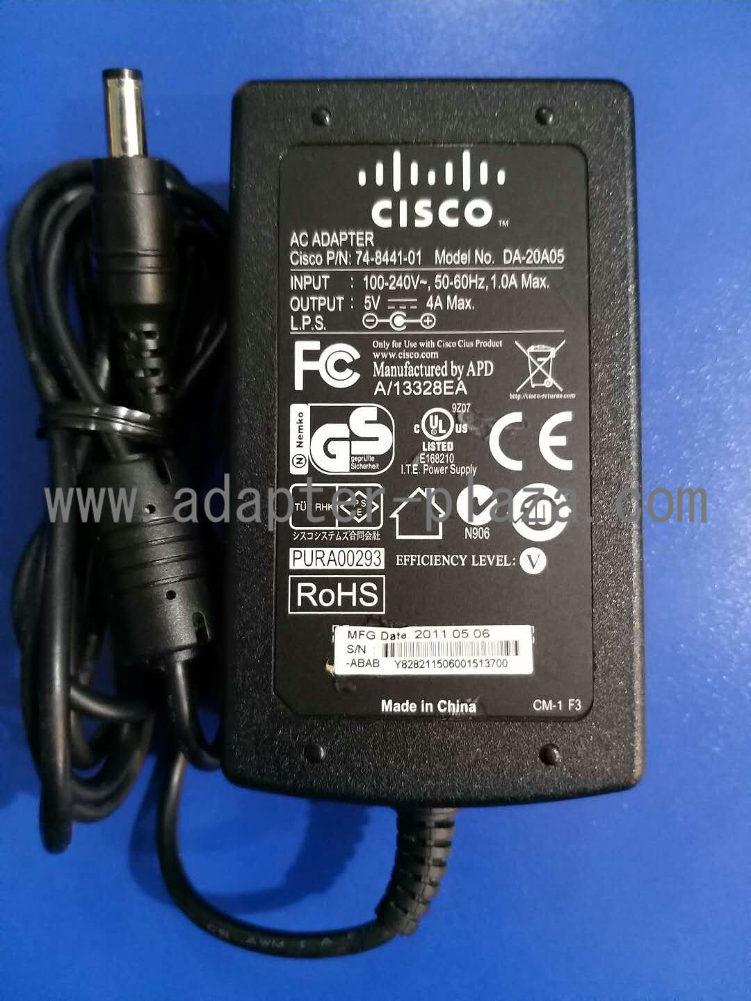 *Brand NEW* CISCO DA-20A05 74-8441-01 5V 4A AC DC Adapter POWER SUPPLY