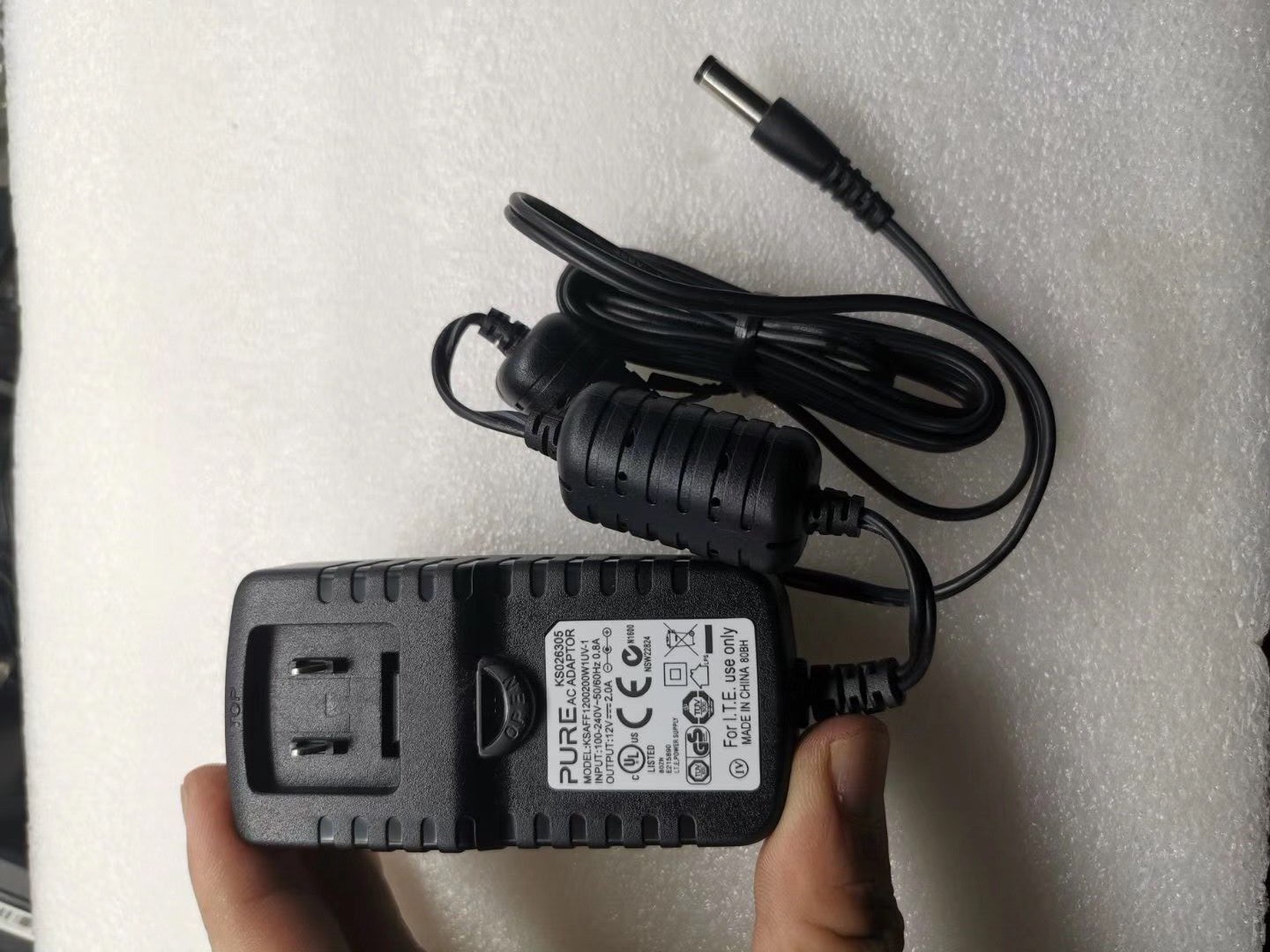 *Brand NEW* 12V 2.0A AC DC Adapter KSAFF1200200W1UV-1 PURE POWER SUPPLY