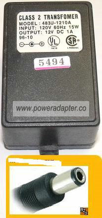*Brand NEW*12V 1A CLASS 2 TRANSFORMER 483U-1210A AC ADAPTER