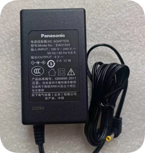 *Brand NEW*Panasonic 6V 2A Power Adapter Model EW31555 12W 6V 2000mA 4.0 x 1.7mm Plug Power Supply