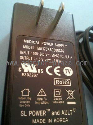 Replacement for DPS050200UPS-P14 NEW 5V DC 2.0A Medical Grade Power Supply 