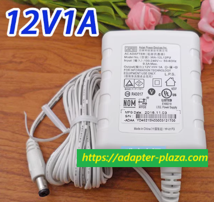 *Brand NEW*Original APD WA-12L12FU 12V 1A AC ADAPTER Power Supply
