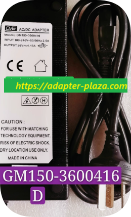 *Brand NEW*Original GVE GM150—3600416-D 36V 4.16A AC Adapter Power Supply