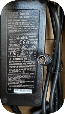 *Brand NEW*Taiwan Mingwei GST120A12-R7B 102W 12V8.5A four-pin three-plug enterprise-class power adapter cable