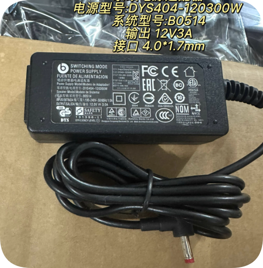 *Brand NEW*Dongsong Power Adapter DYS404-120300W B0514, 12V 3A output, 4.0*1.7mm connector *Brand NEW*Dongsong Power Adapter DYS404-120300W B0514, 12V 3A output, 4.0*1.7mm connector