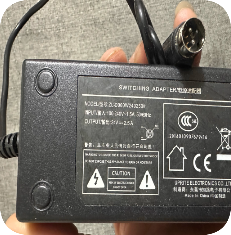 *Brand NEW*ZL-D060W2402500 Dongguan Zhilu 24V 2.5A 3-pin charger ZL-D048WA2402500 power supply