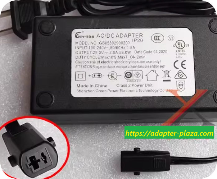 *Brand NEW*Sofa chair bed transformer GS05802900200 29V 2A AC/DC ADAPTER Power Supply