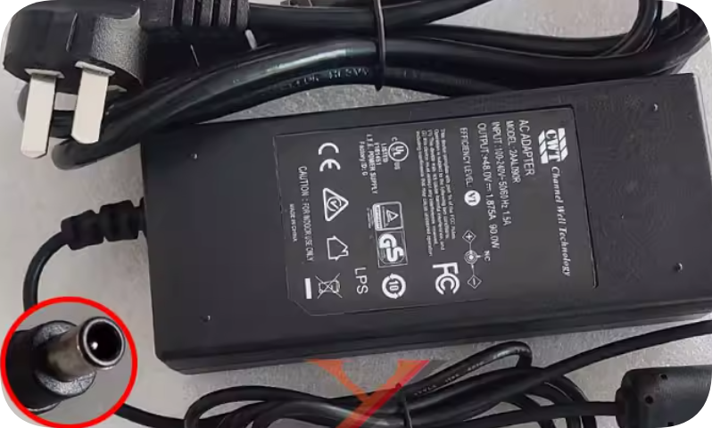 *Brand NEW*CWT Qiaowei 48V 1.875A Power Adapter CAM090481 with Pin 2AAL090R Charging Cable Transformer