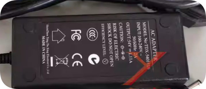 *Brand NEW*TDX-5401110 Round Pin Charging Cable Transformer 54V 1.11A 60W Power Adapter